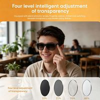 Lunettes Intelligentes Électrochromiques avec Caméra 1080P Intégrée, Traduction en Temps Réel, Assistant IA, Recharge Type-C, Idéales pour les Voyages