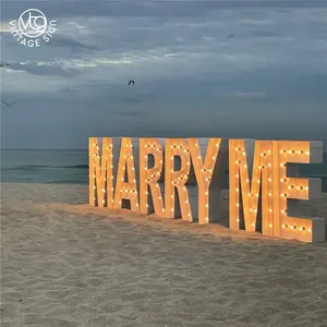 Customized Outdoor Waterproof Marry Me Marquee Letters 4ft Marquee Letter Signs Marquee Lights Numbers With Factory Price