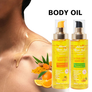 Nuevo Aceite Corporal de Cúrcuma y Vitamina C, Aclarante, Blanqueador, Reduce Marcas de Acné, Hidratante, Alivia la Sequedad, 280 ml - Product Image 1