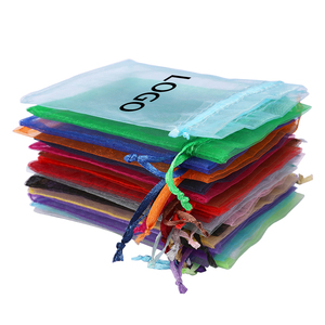 Sacs en organza <span class=keywords><strong>beige</strong></span>, sacs en tissu transparent pour cadeaux de <span class=keywords><strong>mariage</strong></span>, <span class=keywords><strong>pochette</strong></span> à bijoux avec cordon de serrage, choisissez votre combinaison de couleurs - Product Image 3