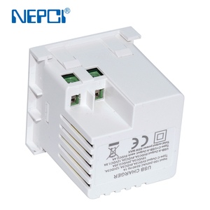 Neues Modell USB-A C Dual-Ports schnelles Schnell laden 45*45mm Ladegerät Modular 65W max USB-Steckdosen AC-Steckdosen - Product Image 4