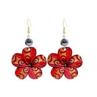 Boucles d'Oreilles Fleur Hawaïenne en Acrylique Frangipanier, Accessoires pour Femmes, Cadeaux pour Filles