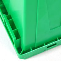Grande caisse/boîte empilable en plastique écologique pour entrepôt industriel, pliable, avec couvercle pour le transport logistique, personnalisable