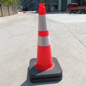 28 "(71 cm) 10LB cao cấp PVC linh hoạt an toàn giao thông đường bộ nón, ban nhạc Phản Chiếu (nón giao thông) màu cam, 71 cm - Product Image 4