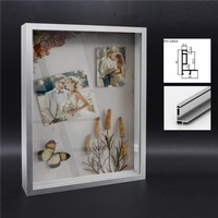 Vente en gros prix d'usine 3 cm 5cm de profondeur A4 11X14 10X12 8X10 6X8 5X7 4X6 cadre photo en aluminium ombre murale pour la décoration intérieure