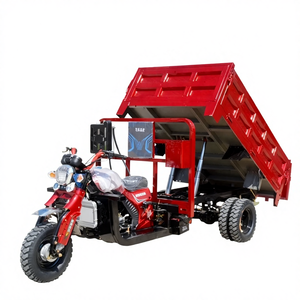 Tricycle agricole motorisé à cinq <span class=keywords><strong>roues</strong></span>, robuste, pour le transport de marchandises, à benne basculante, pour le transport de carburant transfrontalier - Product Image 4