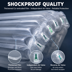 7 Column Q-Shape Air Column Bag 65 Mm PA PE <b>Film</b> Shockproof <b>Protective</b> Packaging for Wine Bottle - Product Image 3