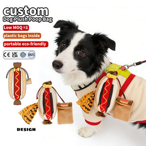 Peluche Ecológico Pequeño con Bolsa para Excrementos, Peluche Personalizado con Soporte para Bolsa de Desechos, Llavero de Peluche con Forma de Pan de Hot Dog - Product Image 1