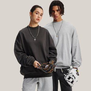 Sudadera de cuello redondo extragrande para hombre, de alta calidad, con logotipo personalizado al por mayor, bordado 3D, para hombre - Product Image 5