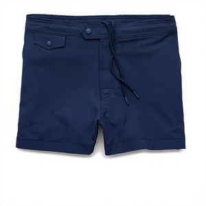 Shorts de Baño para Hombre, Cintura Elástica, Diseño de Rayas con Transferencia Térmica, 220g, Transpirables, con Parches, Estilo Casual Elegante, Secado Rápido - Product Image 3