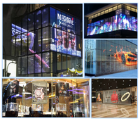 Écran d'affichage 3D Transparent LED 2020 nouvel arrivage P3.91 Hd vidéo publicité led mur vidéo