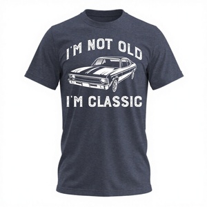 Maglietta vintage retrò con grafica divertente di auto dei cartoni animati, non <span class=keywords><strong>vecchia</strong></span> ma classica, con motivo, regalo di compleanno per uomo, papà, Heather Navy - Product Image 3