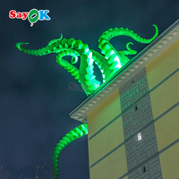Sayok conception 3D gratuite extérieur sauter LED tentacules jambes bras de pieuvre gonflables pour décorations d'halloween