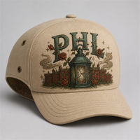 Casquette de baseball personnalisée style Old English, 5 panneaux, visière incurvée, style Dad Hat, streetwear urbain West Coast, vente en gros, faible MOQ
