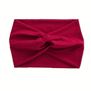 Bandeau Turban Extensible pour Femme, Anti-Transpiration, Large, Antidérapant, pour Yoga, Course, Gym, Fitness, Couleur Unie - Product Image 1