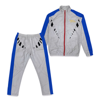 Ensemble de survêtement léger grande taille avec logo personnalisé imprimé, veste zippée coupe-vent avec doublure en maille pour le sport et la course à pied