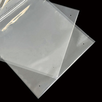 Sacs en plastique transparents avec fermeture éclair en PE, sacs à fermeture éclair en PE, pochettes d'emballage en polyéthylène transparentes pour le rangement des vêtements et des accessoires