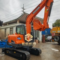 Excavatrice Doosan DX55-9C d'occasion de haute qualité, en bon état, 5,5 tonnes, sur chenilles, pression hydraulique, mini-excavatrice