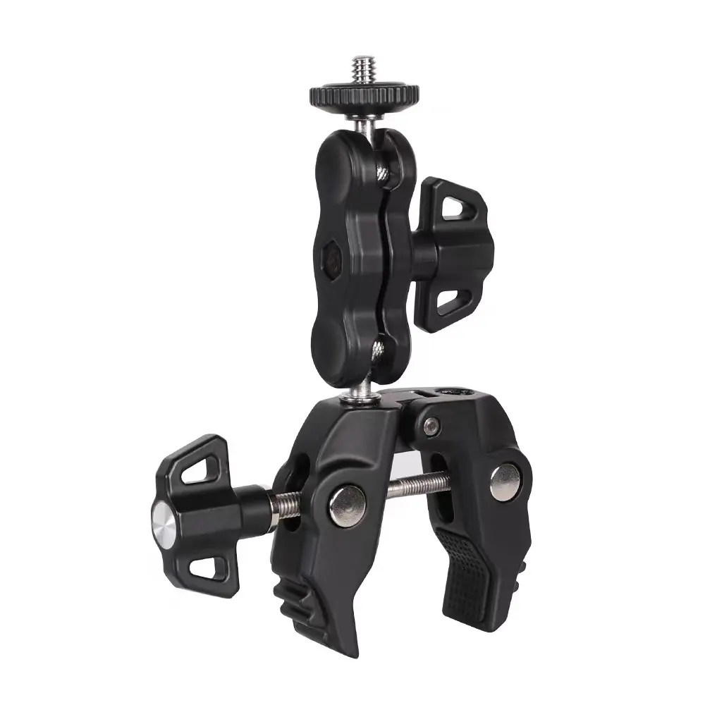 E-reise Camera Mount Clamp with Dual Ball Head Adapter