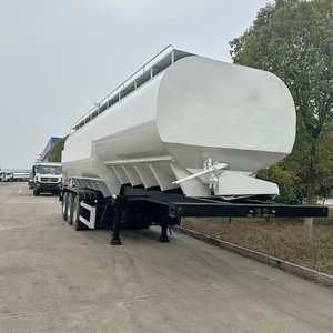 Semi-remorque citerne à aliments en vrac personnalisée à 3 essieux, 9 à 12 m, pour le transport de bétail et de volailles en ferme - Product Image 1