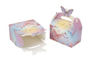 Luxury Recyclable Custom <strong>Paper</strong> Bag Butterfly Pattern White Offset Printed Hand Length Handle Food Gift Packing <strong>Cake</strong> <strong>Box</strong> - Product Image 5