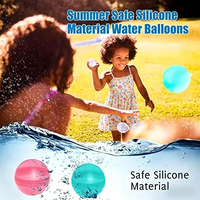 Ballons d'eau réutilisables, jouets aquatiques d'été rechargeables, remplissage rapide, auto-scellants, ballons d'eau en silicone souple pour jeux en plein air