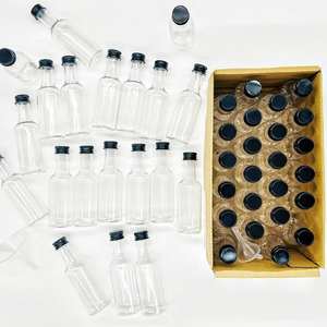 50 मिलीलीटर 120 मिलीलीटर 150 स्पष्ट पालतू प्लास्टिक की आत्मा की बोतल एल्यूमीनियम टोपी के साथ मिनी शराब की बोतल - Product Image 1