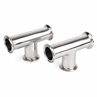 Raccord rapide en acier inoxydable poli KF personnalisé, raccord en T à 3 voies, accessoires de vide, raccords de tuyauterie, raccord en T à bride KF, vente en gros