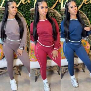 <span class=keywords><strong>Abbigliamento</strong></span> Casual <span class=keywords><strong>donna</strong></span> inverno autunno felpa e Leggings 2 pezzi Set Casual due pezzi pantaloni da jogging Set completo <span class=keywords><strong>donna</strong></span> - Product Image 1