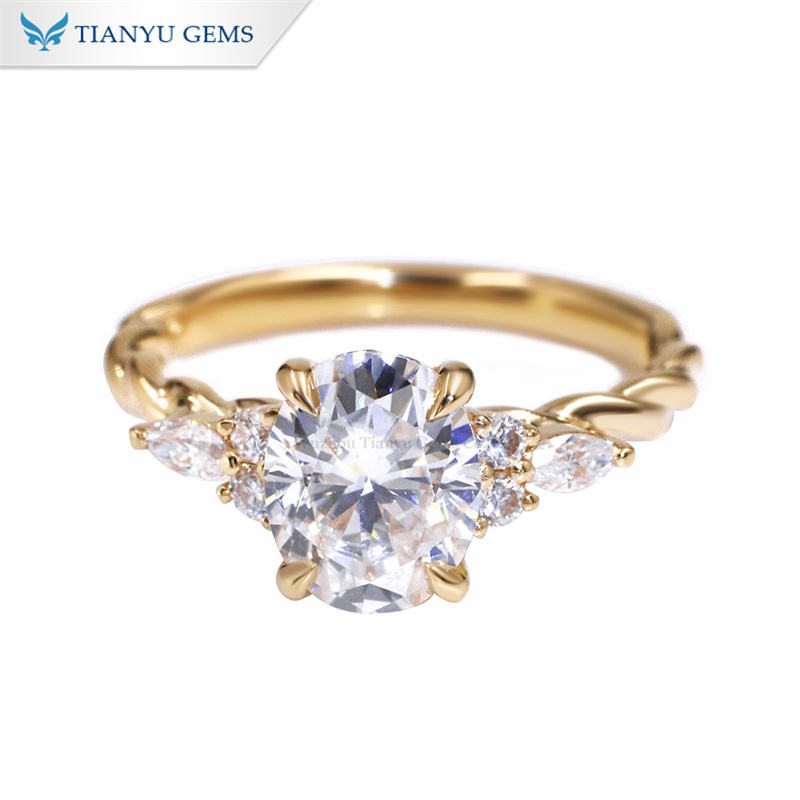 14K ขาว/เหลือง/กุหลาบทอง