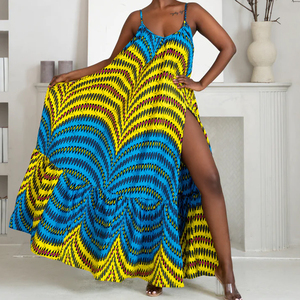 chinese dress ladies African Dashiki Ankara Maxi Dress for Women