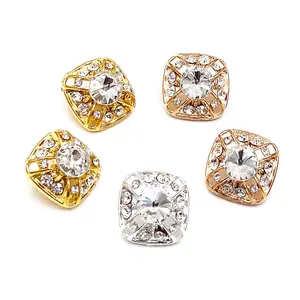 Botones de mango de Metal y cristal de diamantes de imitación, exquisitos, a granel, venta al por mayor