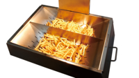 Chauffe-frites électrique en acier inoxydable commercial 220V, machine de table, thermostat, durable, économie d'énergie A+++, chauffe-aliments