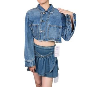 Chaqueta Vaquera con Botones Metálicos Estilo Punk Vintage para Mujer - Product Image 1