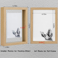 Cadre photo double en verre pour affichage sur le mur et la table Cadre photo double face