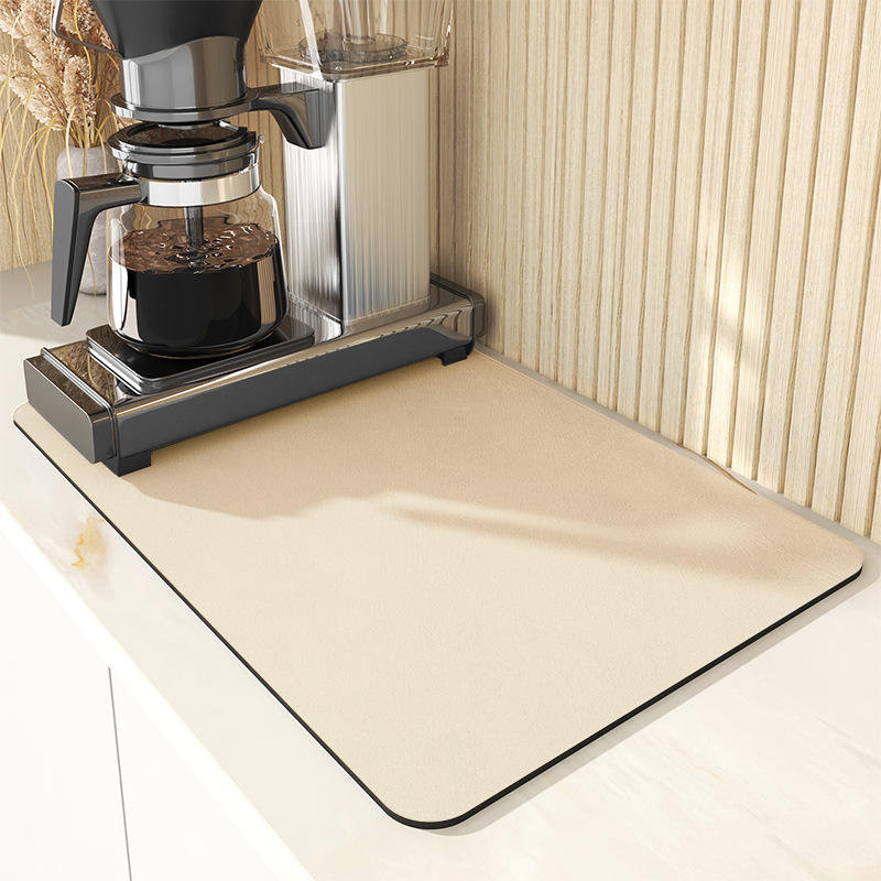 No-wash coffee mat - minimalist beige