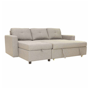 Partner-sofá cama plegable de 3 plazas, tela de lino multifunción <span class=keywords><strong>Extensible</strong></span> - Product Image 1
