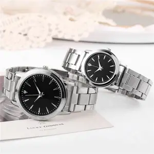 Factory Custom Logo Watch Case Couples Watch Low Cheap Prices Silver Stainless Steel Vogue Lover Quartz Luxury 2021 Watch\ China