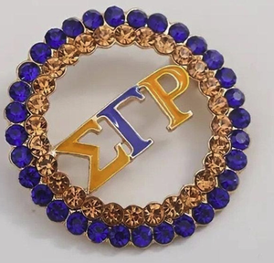 Spilla con strass Sigma Gamma Rho <span class=keywords><strong>SGR</strong></span> Design personalizzato spilla giallo PHILO consorority perla 1943 spilla con strass - Product Image 4