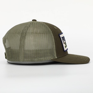 Mũ 6 Tấm Thêu Logo 3D Theo Yêu Cầu Của Nhà Máy BSCI Oem, Mũ Lưỡi Trai Bằng Vải Cotton Chất Lượng Cao, Mũ Lưỡi Trai Tài Xế Hợp Thời Trang Cho Nam Màu Xanh Quân Đội - Product Image 4