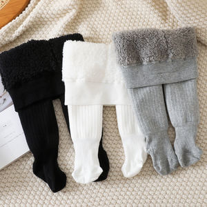 Collants épais pour enfants, <span class=keywords><strong>collant</strong></span> en <span class=keywords><strong>laine</strong></span> d'agneau, de couleur unie, épais et chaud, vente en gros, hiver, - Product Image 1