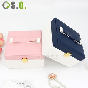 กล่องเก็บเครื่องประดับแบบพกพา ทำจากหนัง PU เรียบง่าย สวยงาม สำหรับเดินทาง เหมาะสำหรับใส่ต่างหู สร้อยคอ สำหรับสาวๆ - Product Image 2