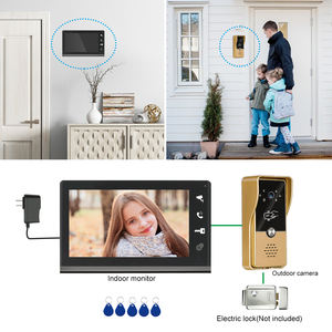 <span class=keywords><strong>Bouton</strong></span> tactile d'interphone vidéo du fabricant Fonction de déverrouillage <span class=keywords><strong>Sonnette</strong></span> de caméra <span class=keywords><strong>étanche</strong></span> avec écran couleur de 7 pouces - Product Image 2