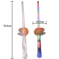 Nouveau bâton lumineux LED dinosaure de haute qualité avec son et paillettes pour enfants, jouet de fête électronique lumineux à LED ; Vente chaude