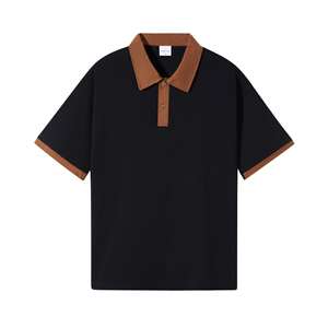 เสื้อโปโลแบบกำหนดเอง เสื้อโปโลกอล์ฟแบบสีตัดต่อ เสื้อโปโลลำลองระบายอากาศได้ดี แขนสั้น เสื้อโปโลผู้ชาย - Product Image 4
