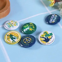 Badge bouton émaillé personnalisé pour voiture, football, époxy, étoile, porte-clés, 58mm, composants, badge en étain