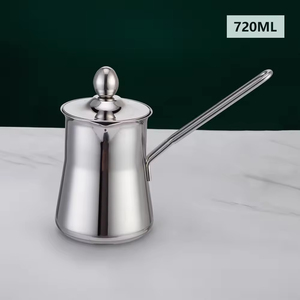 Cổ điển thân thiện với môi thép không gỉ nhãn hiệu espresso maker 24oz Thổ Nhĩ Kỳ cà phê Pot Set cezve với bình & <span class=keywords><strong>Mug</strong></span> hâm nóng - Product Image 3