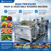 Industriële automatische motor aangedreven belletjeswasmachine voor het reinigen van fruit en groenten, capaciteit 600-1000 kg/uur, voor voedselverwerking