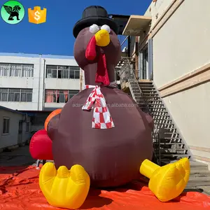 5m High Thanksgiving Day Advertising Inflatable Model Customized Giant Turkey Chicken Inflatable For Event Decoration A8614