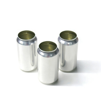 Vente en gros de boîtes à thé en aluminium standard de 330 ml, à ouverture facile, argentées, à finition brillante, à étanchéité élevée, anti-fuite, à bords lisses et sans bavures, avec anneau de traction
